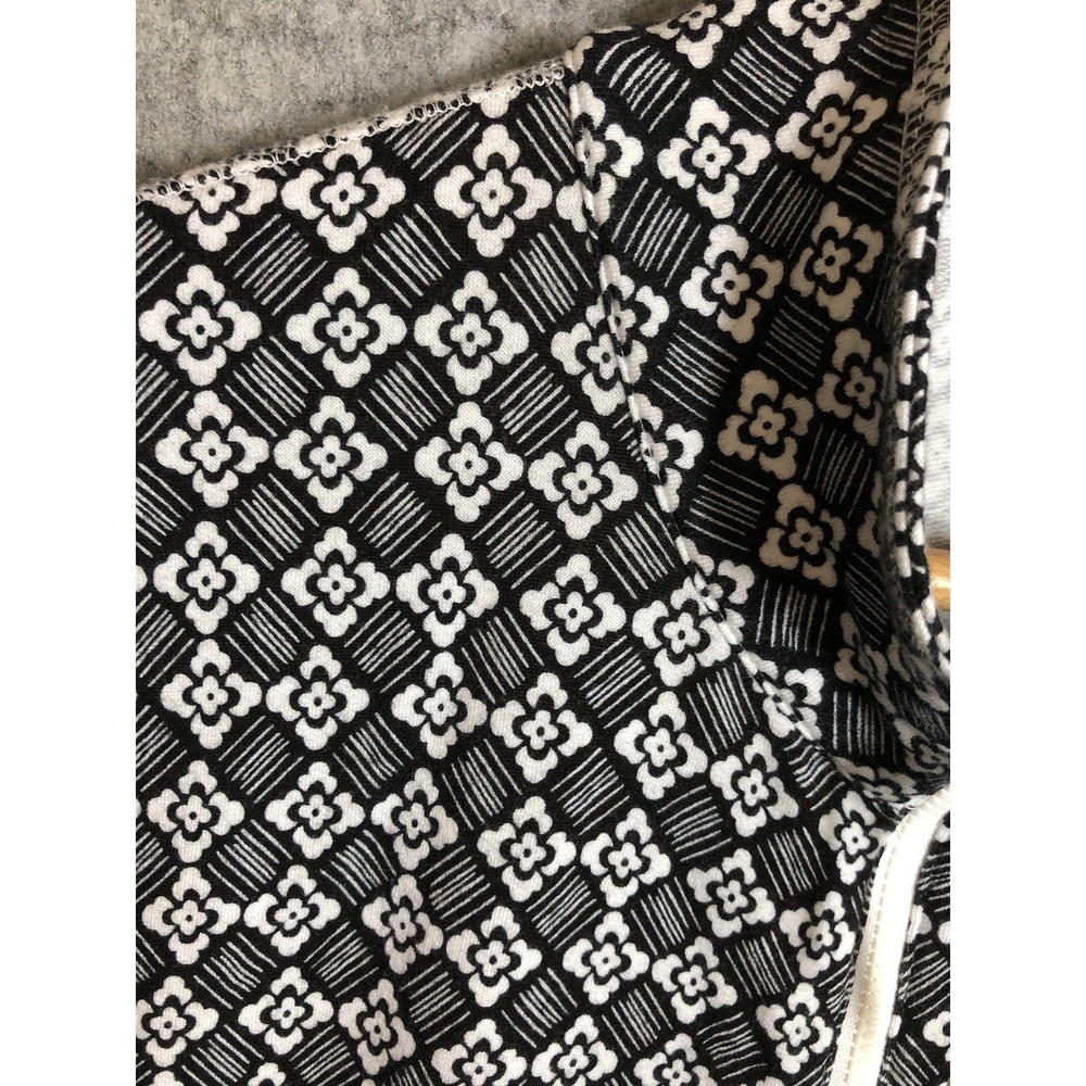 Talbots Shirt Large Black‎ 1/4 Zip Geometric Performance Stretch Athleisure - Picture 3 of 8